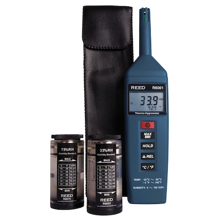 Reed Instruments REED Thermo-Hygrometer with Humidity Calibration Standards R6001-KIT